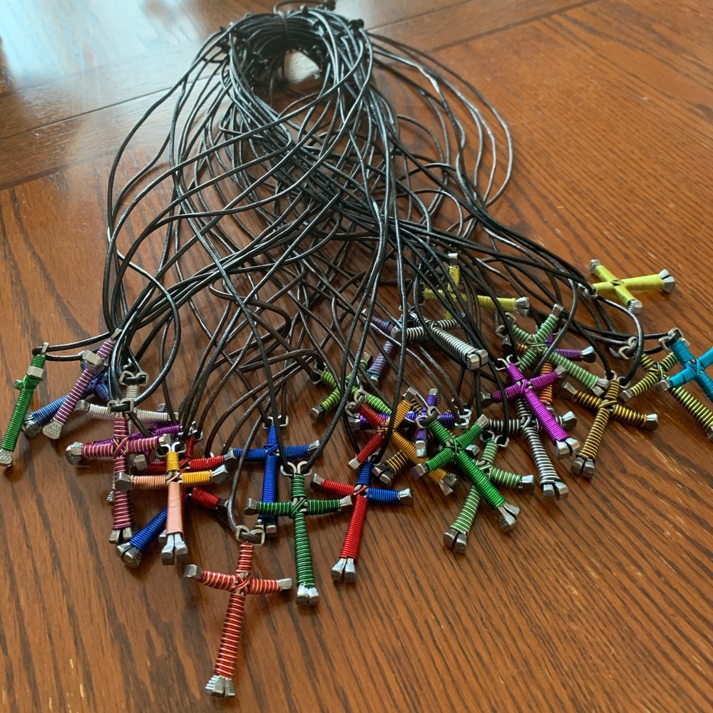 Horseshoe Nail Cross Necklaces